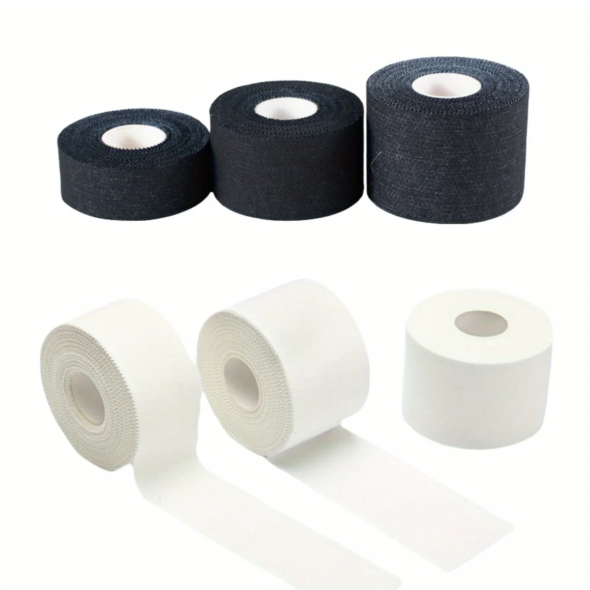

1 рулон спортивной гипоаллергенной ленты из дышащего хлопка с клейким слоем для поддержки мышц голеностопа, легко рвущаяся, для физиотерапии