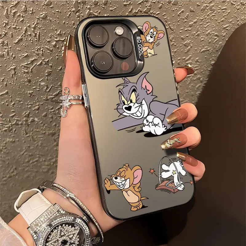 Tom And Jerry Happy Sense Of Fun Phone Case For iPhone 15 14 13 12 11 Pro Max XR XS Max 78Plus Y2K Soft Silicone Cute Back Cover