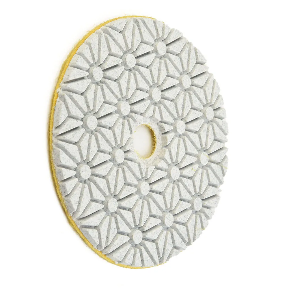 100mm 4 Inch Emery Polishing For Pads 3 Step Grit Set for Stone Rough Grinding Scratch Removal and Final Brightness
