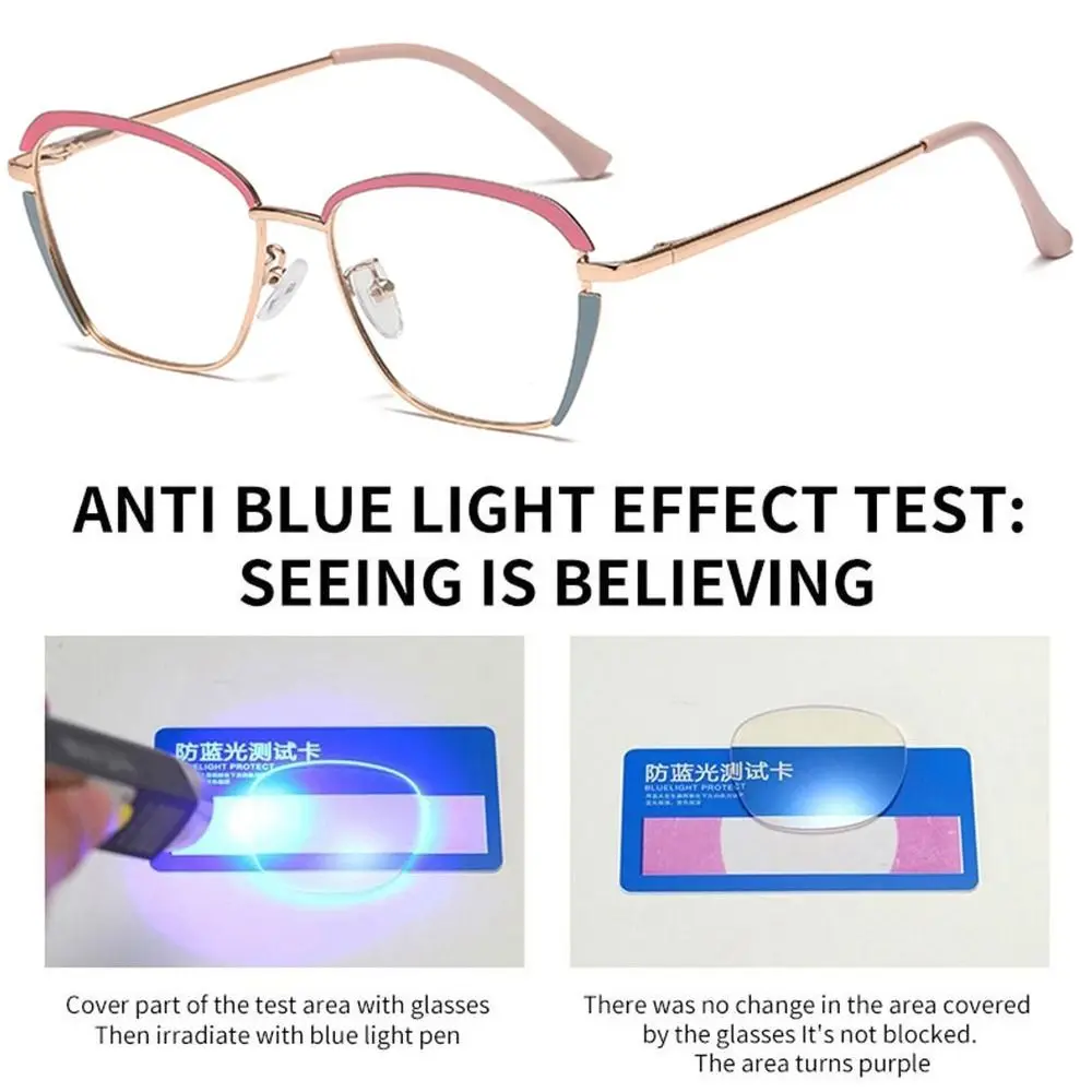 Comfortable Blue Ray Blocking Anti-Blue Light Glasses Eye Protection Metal Computer Goggles Ultralight Frame Eyewear Office