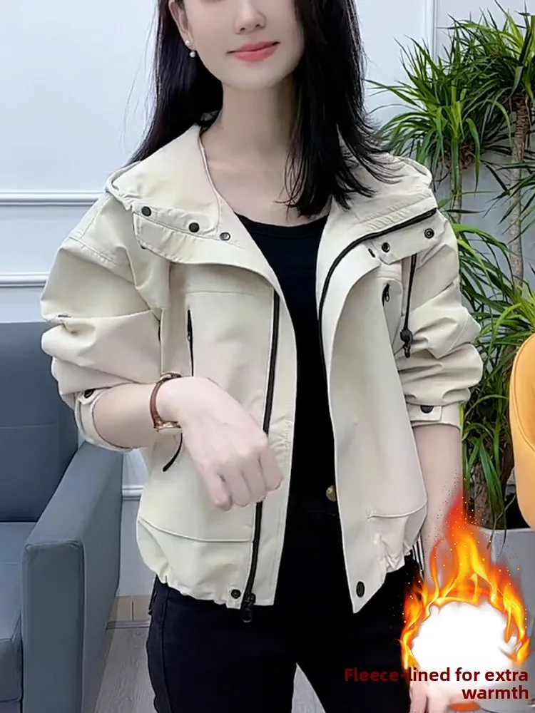 Faionable Thiened Fce gevoerde Jaet warme winterjas voor dames Ele Simple Sle Long Sve ritssluiting...
