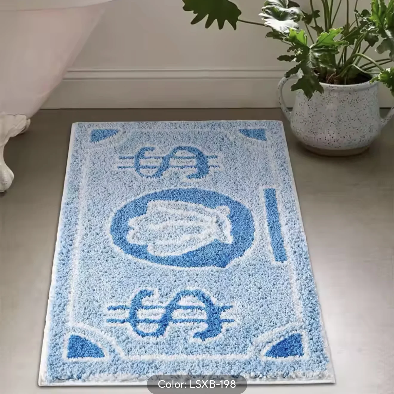 VIKAMA Minimalist Fashionable Irregular Shaped Doormat Non Slip Soft for Bathroom Toilet Home Entrance Indoor Decor 2025