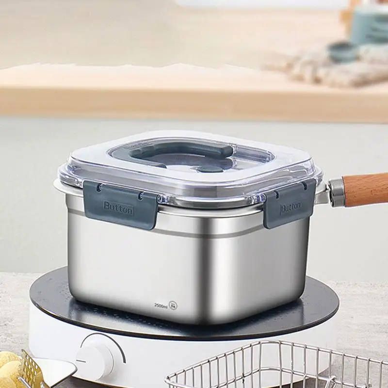 

2500 мл набор для приготовления пищи для походов, набор посуды для кемпинга, квадратный Стандартный горшок для приготовления пищи, многофункциональный горшок для кемпинга и пикника, фритюрница