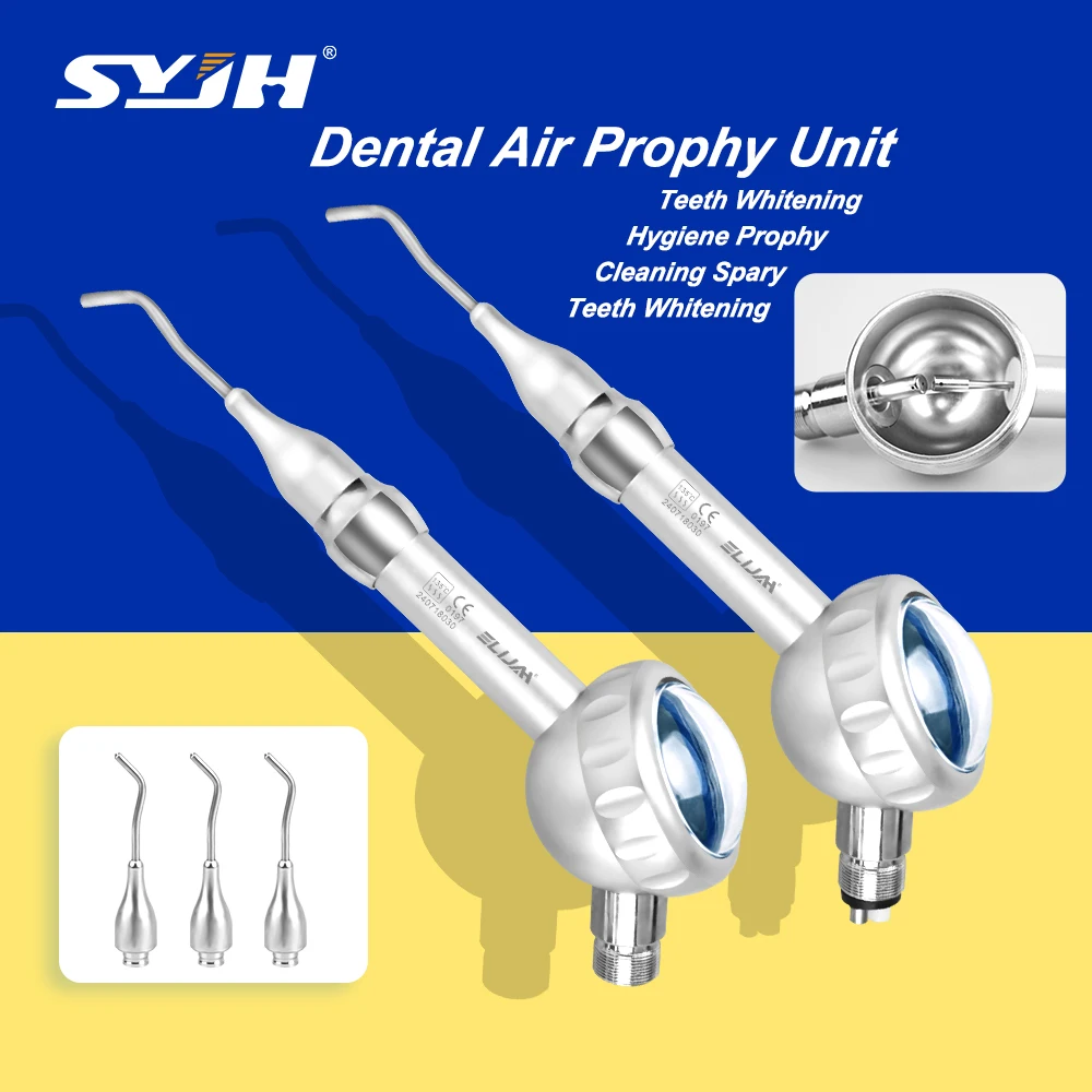 

SYJH Dental Teeth Whitening Spray Dental Air Driven Polisher Tooth Cleaning Sand Blasting Machine Dentistry Lab Equipment