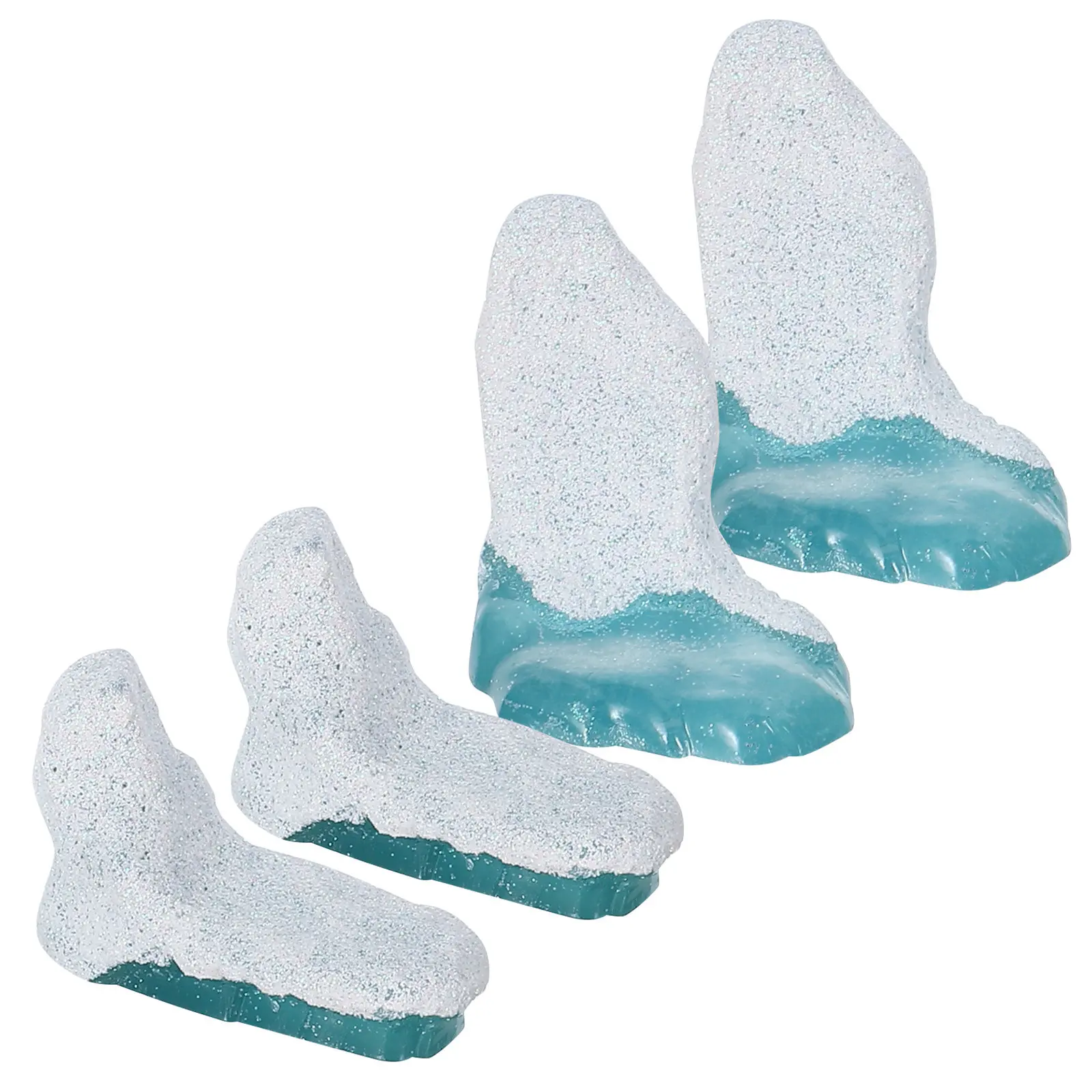 

4Pcs Mini Iceberg Ornament Detailed Arctic Resin Decoration for Micro Garden Shelf Desk Indoor Outdoor Setup Miniature Ornaments
