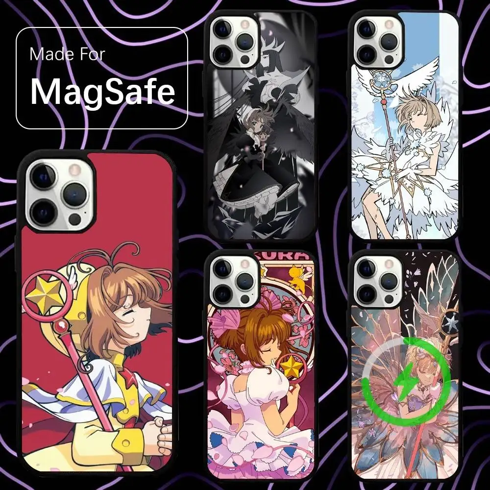 

Cardcaptor Sakura Card Phone Case For iPhone 16,15,14,13,12,11,Pro,Max,Plus,Mini,SE New Magsafe Magnetic Wireless Charging
