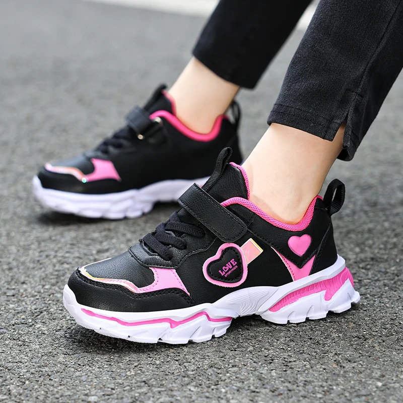 

Autumn Girls Leather Sneakers Children's Casual PU Platform Walking Shoes Daily Kids Sports Tennis Footwear for Girls