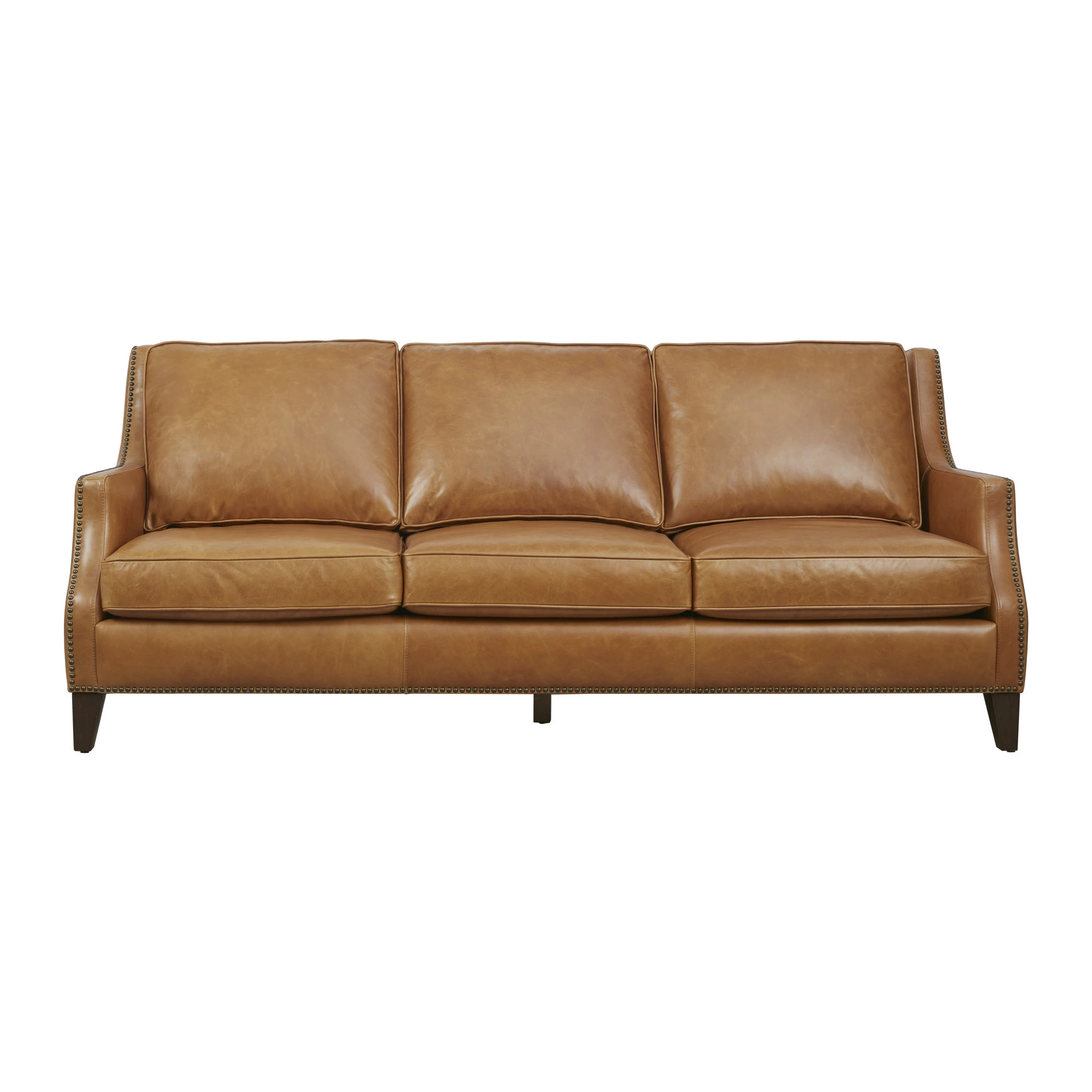

American three-person sofa, living room light luxury full first-layer cowhide, sofa