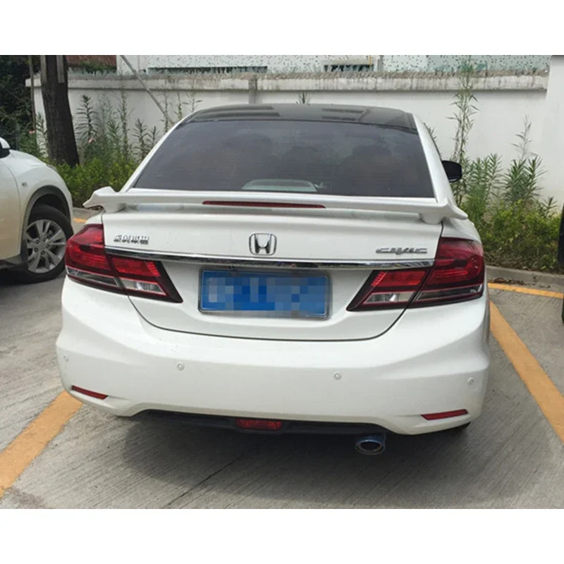 Car Spoiler for Honda Civic Spoiler 2012 2013 2014 2015 ABS Material Rear Wing Decoration Dedicated Accessories