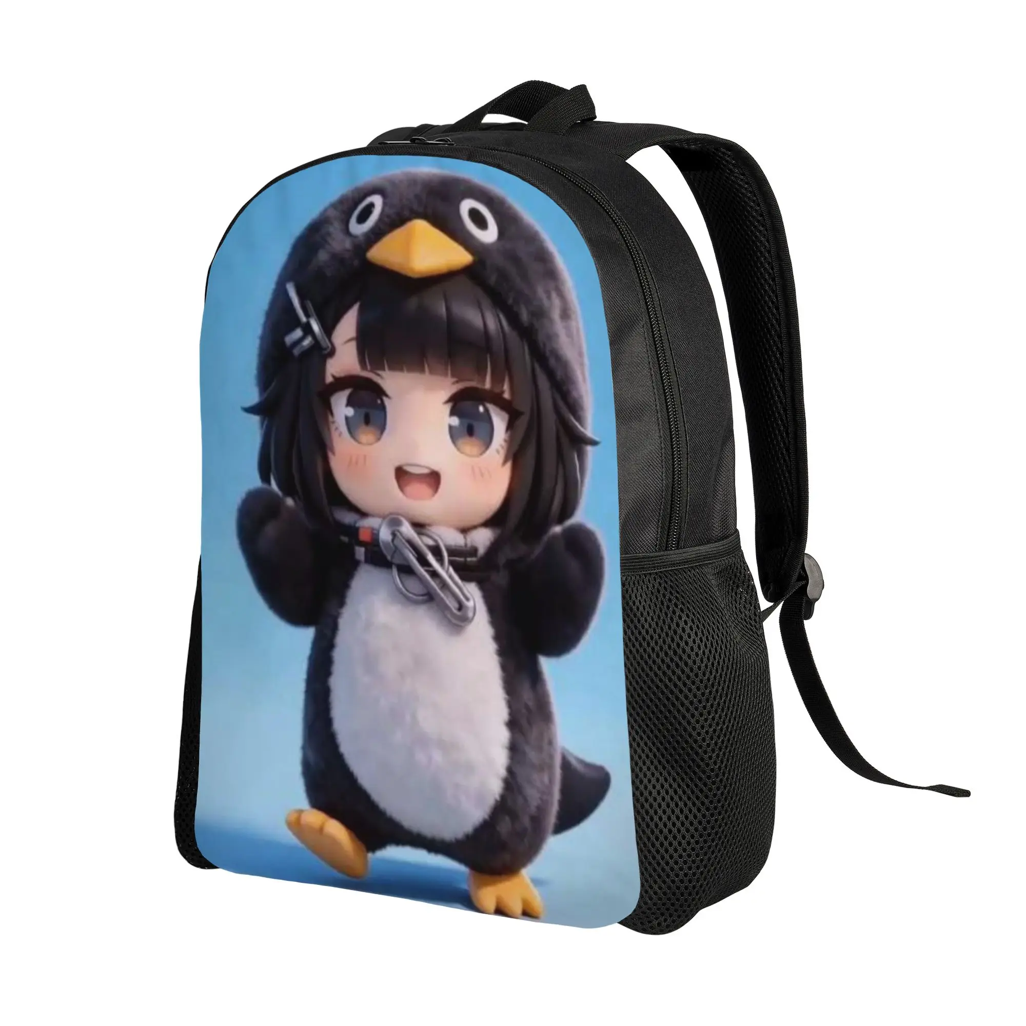 College Bag Back to school season GuGu GaGa Girl Penguin Doll Soft Kawaii Cartoon Character Portrait  Super Quality Backpack
