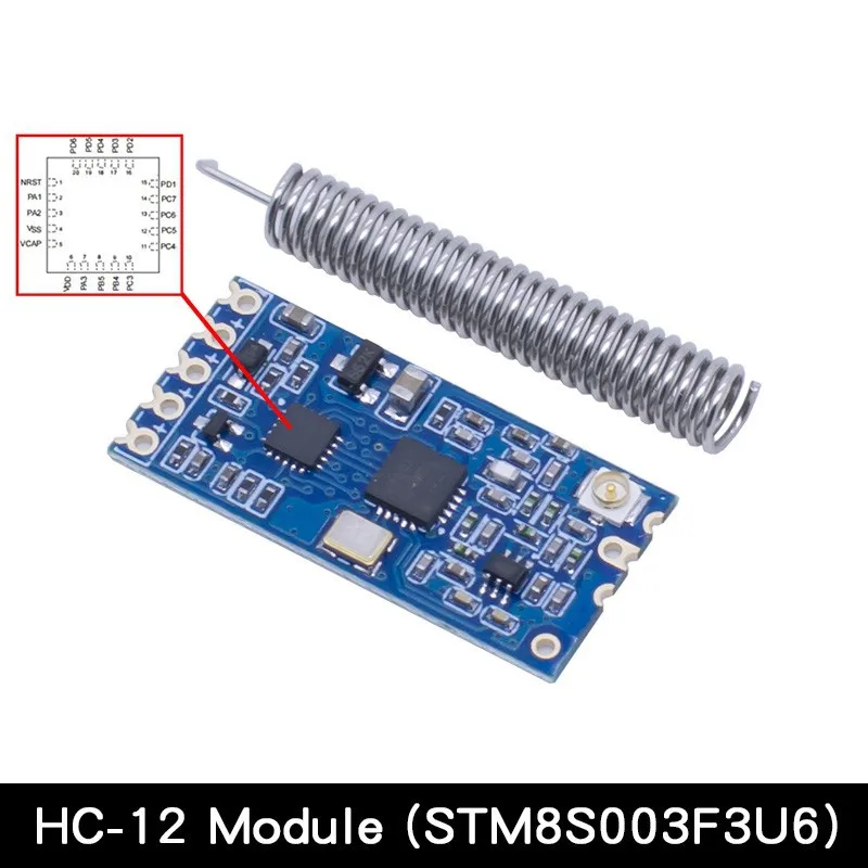 HC-12 wireless module 433MHz receiving and transmitting 1km serial communication transparent data transmission si4438 networking