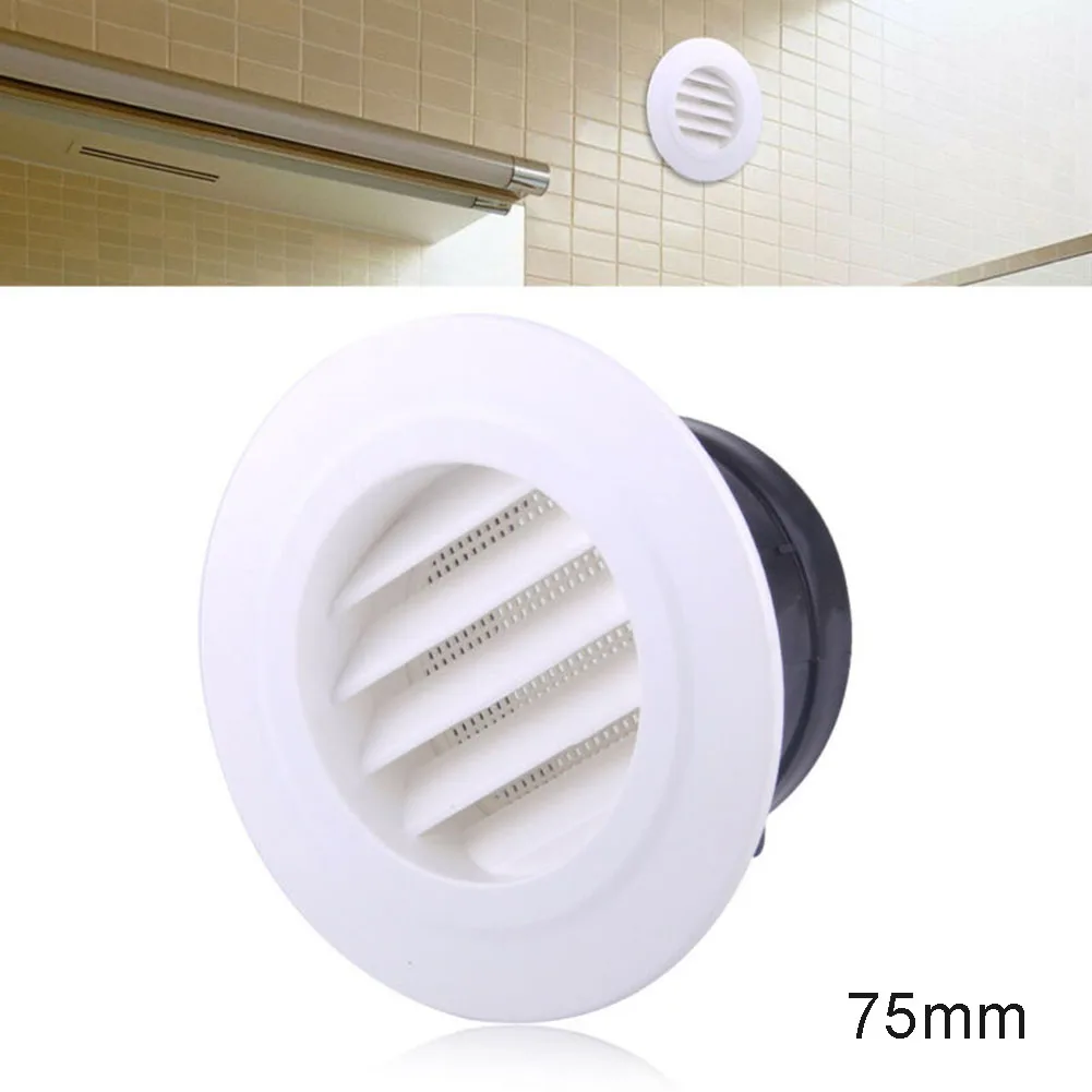 Plastic Round Air Exhaust Vent Grille Cover Wall Ventilation Inlet Outlet Eco friendly ABS Plastic Construction