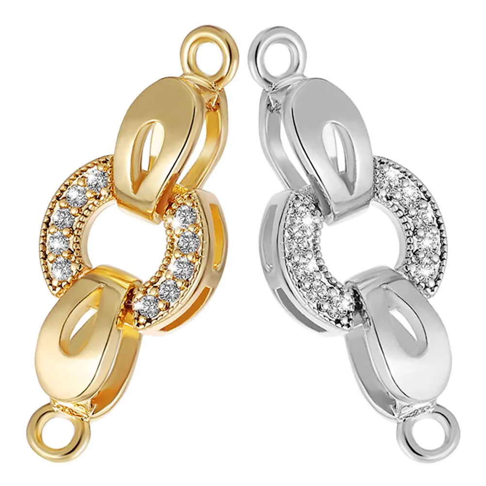 

2Pcs Metal Jewelry Clasps Sturdy Closure for Bracelet Necklace End Connectors Bead Bracelet Supplies Connector Clasp