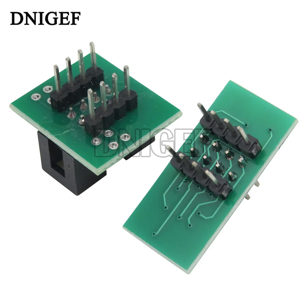 DNIGEF SOP8 Test Clip with 1or2 Adapters SOIC8 Flash Chip IC Test Clips For EEPROM 93CXX / 25CXX / 24CXX in-circuit programming