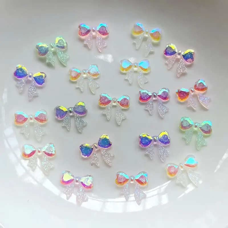 100/5000pieces of hybrid laser summer manicure bowknot collar Festival ice tridimensional trinkets DIY decorative Rhinestone