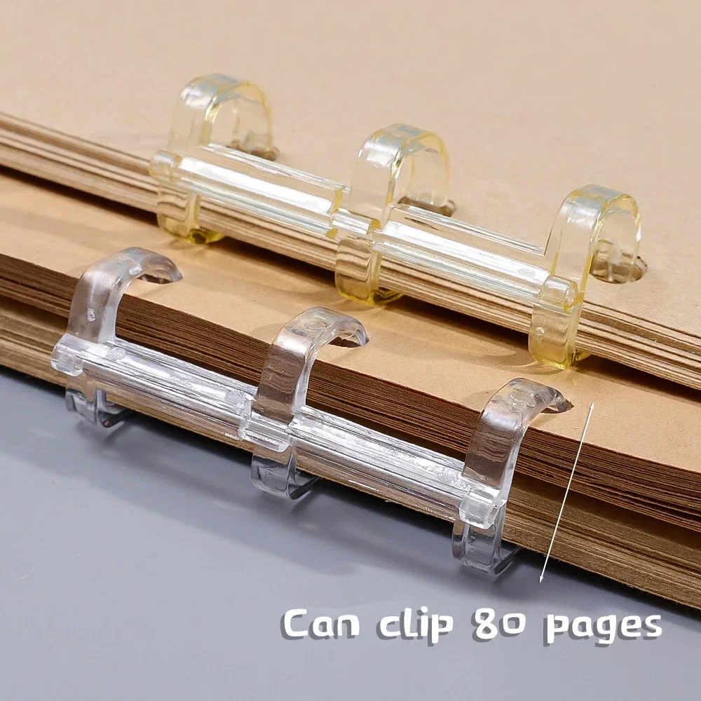 Removable Paper Binder Ring School Office Stationery 3-hole Loose-leaf Binding Clip Rings Spring Spiral Ring for Notebook