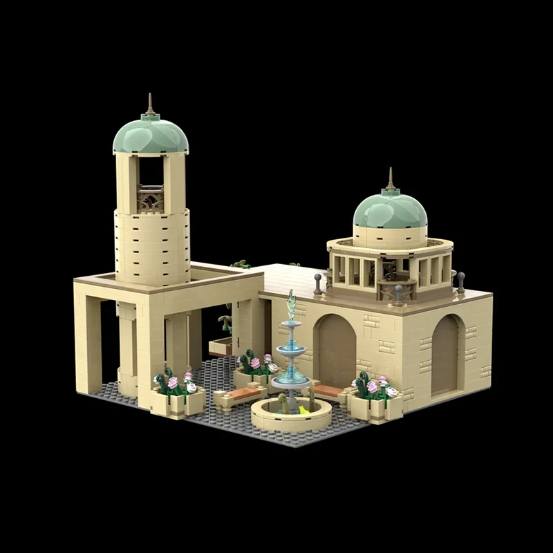 Moc Building Blocks Theed Style House Model Technology Bricks DIY Popular Star Movie Model Assembly Toys Construstion Gifts