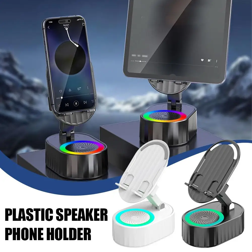 Rgb Foldable Intelligent Sensor Speaker Put And 9d Hifi Surround Music Can As Power Bank For Mobile Phone Holder J3u2