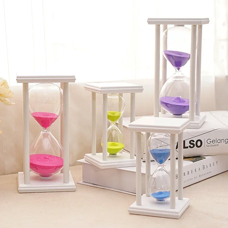 

30/60 Minutes Hourglass Sand Timer Kitchen School Modern Wooden Hour Glass Sandglass Sand Clock Tea Timers Home Decoration Gift