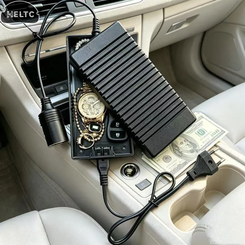 Black Disguise Car Cigarette Lighter Hidden Safes Adapter Anti-theft Private Money Jewelry Key Secret Storage Box Hidden Storage
