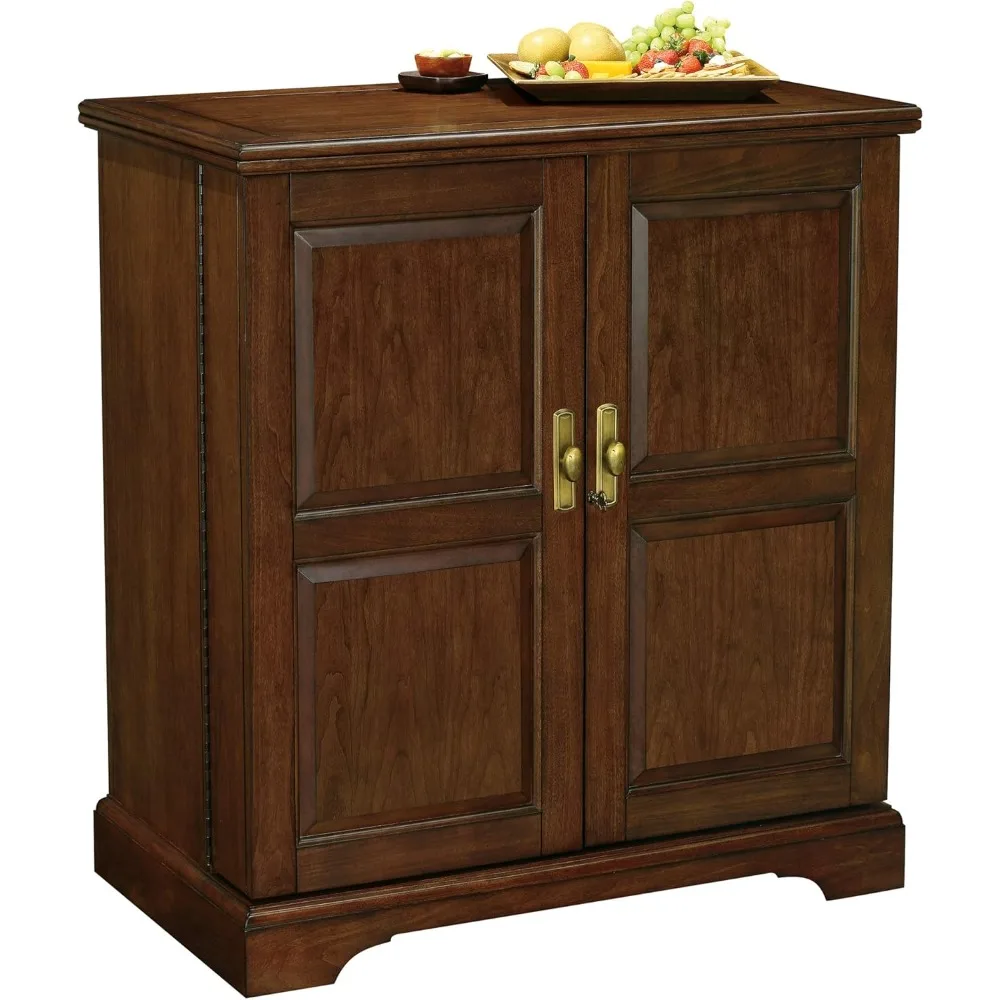 

Howard Miller Lodi II Bar Console – Portable Hardwood Bar Cabinet with Expandable Top, Adjustable Shelves, Stemware Racks, Locki