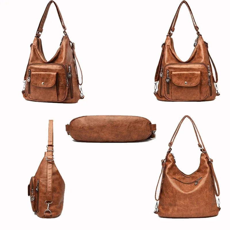 Luxury School Shoulder Hand Bags for Women PU Leather Travel Backpack Female Bagpack Women Back Pack Mochilas Sac A Main