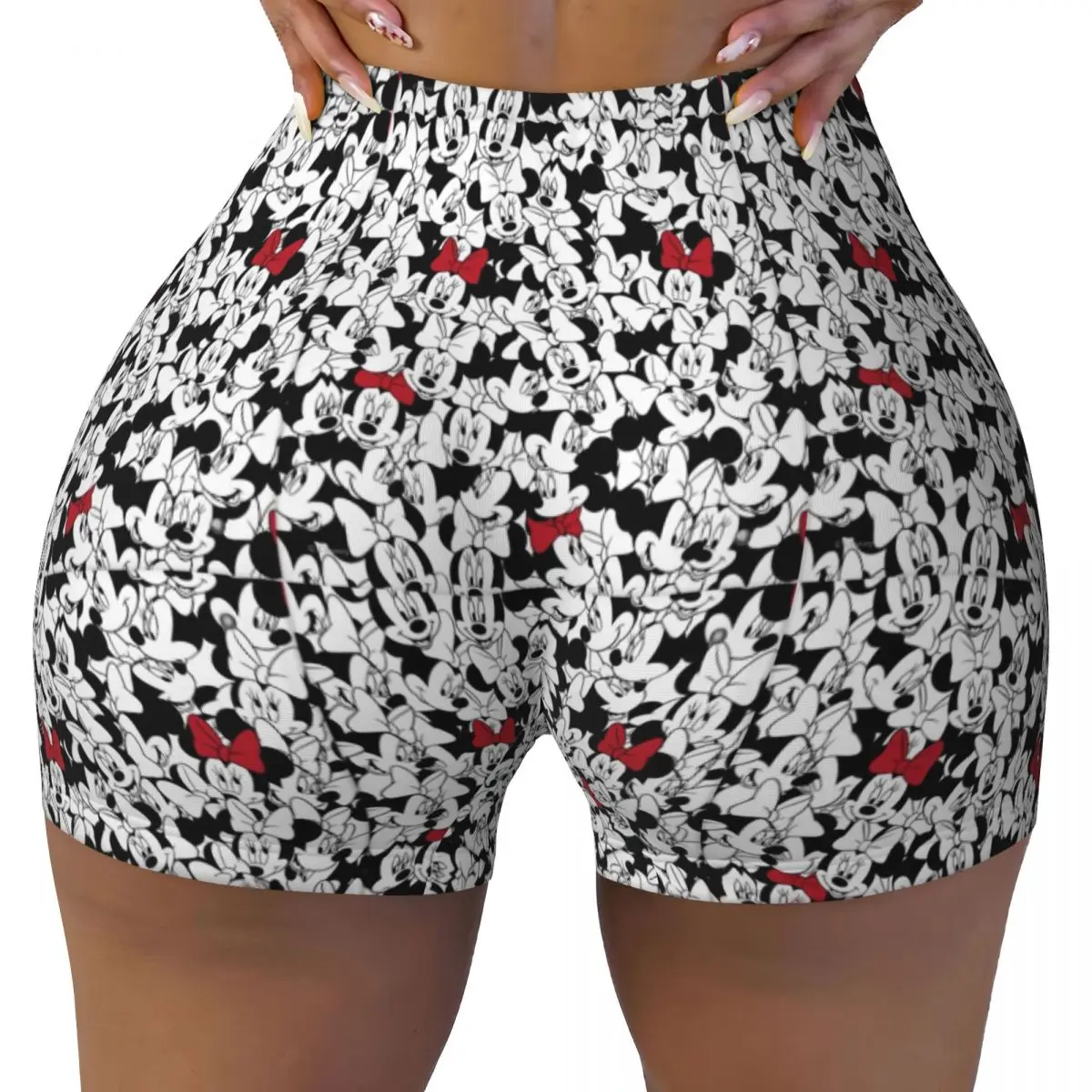 

Custom Fashion Minnie Mouse Gym Biker Running Shorts Women Workout Yoga Shorts
