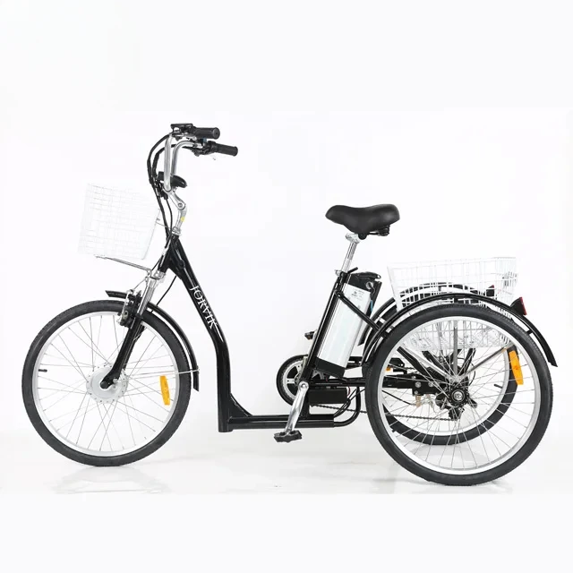 26 Inch 250W/350W 36V Manpower Leisure Lithium Electric Tricycle China Tianjin Tricycle Factory Adult Custom Export - Rear 6 Spe