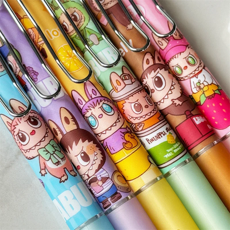 2/24pcs Anime Labubu Mechanical Pencil Set Student Pencil 0.5 Refill Not Easy To Break Lead Stationery Gift