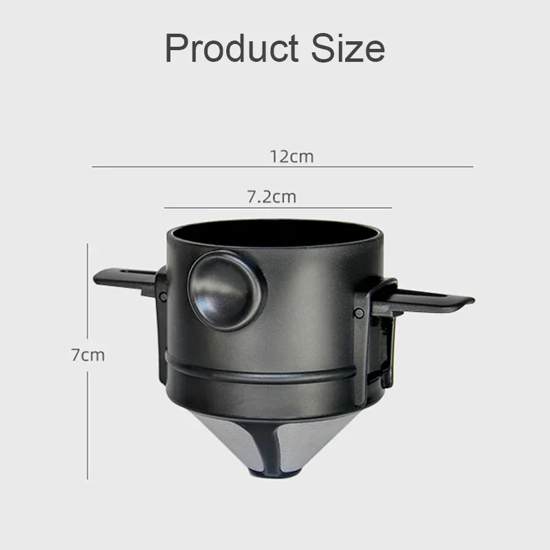 Mini Giet Over Koffie Druppelaar Herbruikbare Opvouwbare Drip Koffie Filter Draagbare Papierloze Koffiezetapparaat Voor Office Home Reizen Kamp