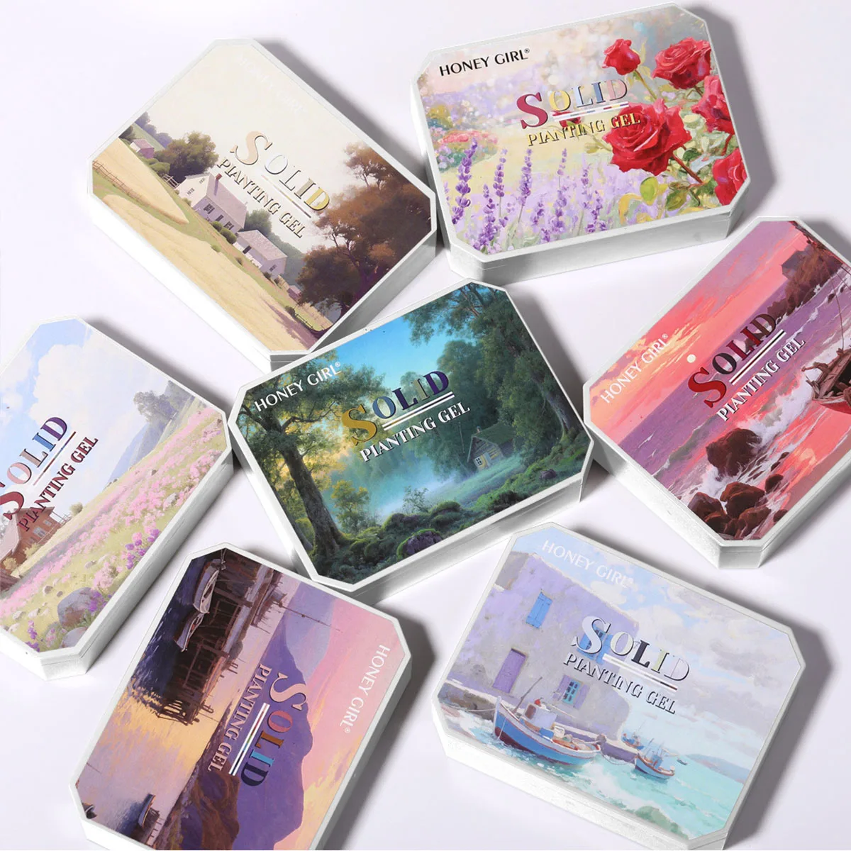 1set 2pcs Solid patting glue nail polish gel UV&LED nail art creation 100pcs sponge 1pc clip nail salon  Christmas DIY INS