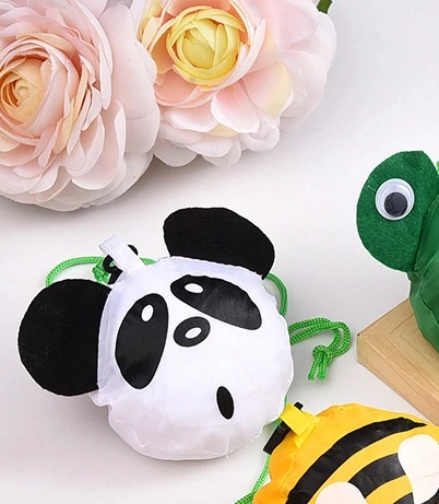 

INS Простая складная сумка для покупок с мультяшными животными, портативная большая вместительная сумка для защиты окружающей среды, большая сумка ﻿