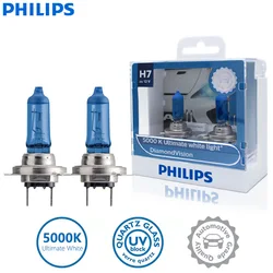 Philips H7 12V 55W PX26d 5000K Diamond Vision Halogen Headlight Car Light Cold Blue Ultra White General Car Light 12972DVS2 2pcs