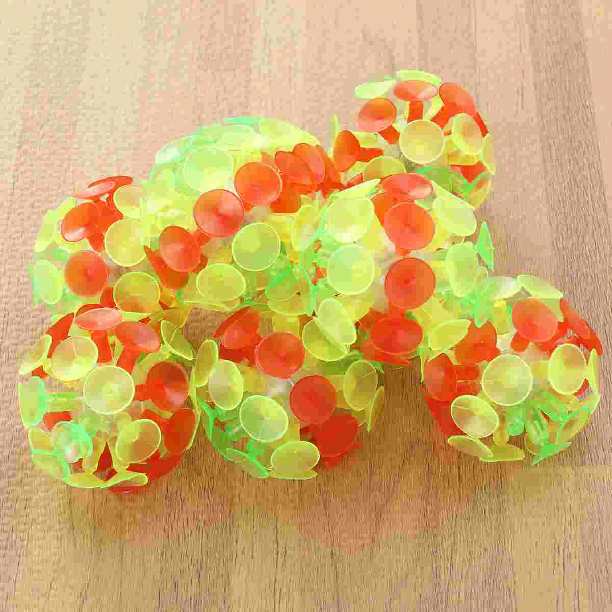 9pcs Children's Suction Ball Toys Glowing Parent-child Interaction Sucker Ball Kids Plaything Party Toy for Boys and Girls