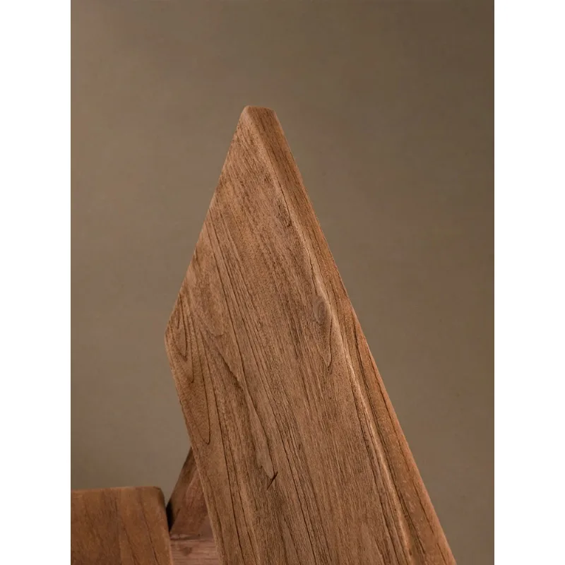 Solid wood single sofa chair, leisure chair balcony, back recliner