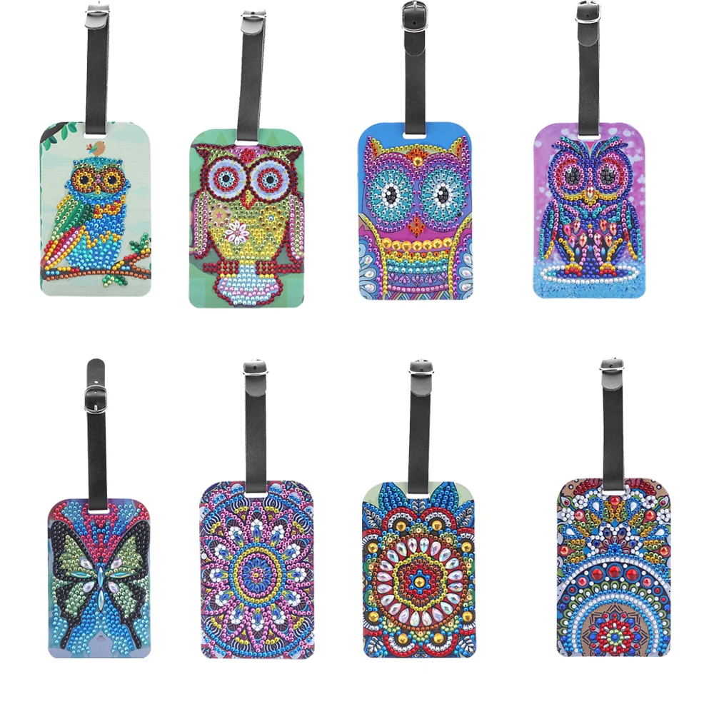 Diamond Painting Luggage Boarding Pass Butterfly Mandala DIY Special Shape Suitcase Label Diamond Embroidery Needlework Craft