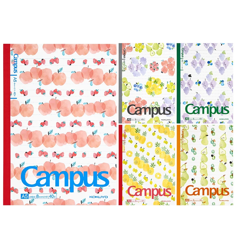 5 szt. Notatnik KOKUYO Campus, linia kropkowa 8 mm, kwadrat 5 mm, różne wzory okładki, B5/A5, artykuły biurowe i szkolne — zdjęcie produktu 3