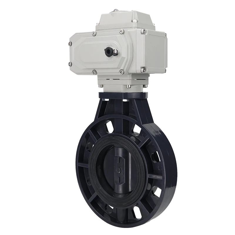 

AC220V 2.5" DN65 UPVC Motorized Butterfly Valve Wafer Type EPDM Sealing