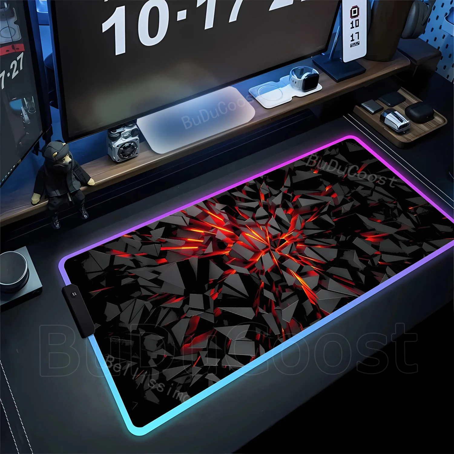 

RGB Line high definition Mouse Pad PC Gaming Accessories Mousepads Home Office Laptop Decor Pads Gamer Computer Keyboard DeskMat