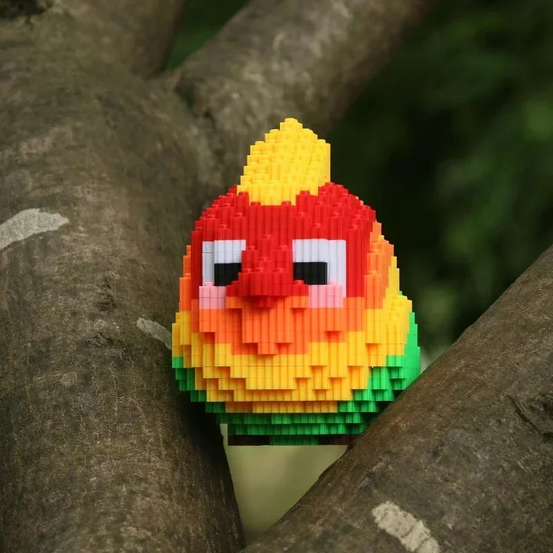 

Новые милые строительные блоки с попугаем, 3D игрушка, детская головоломка, украшение в сборе, подарок