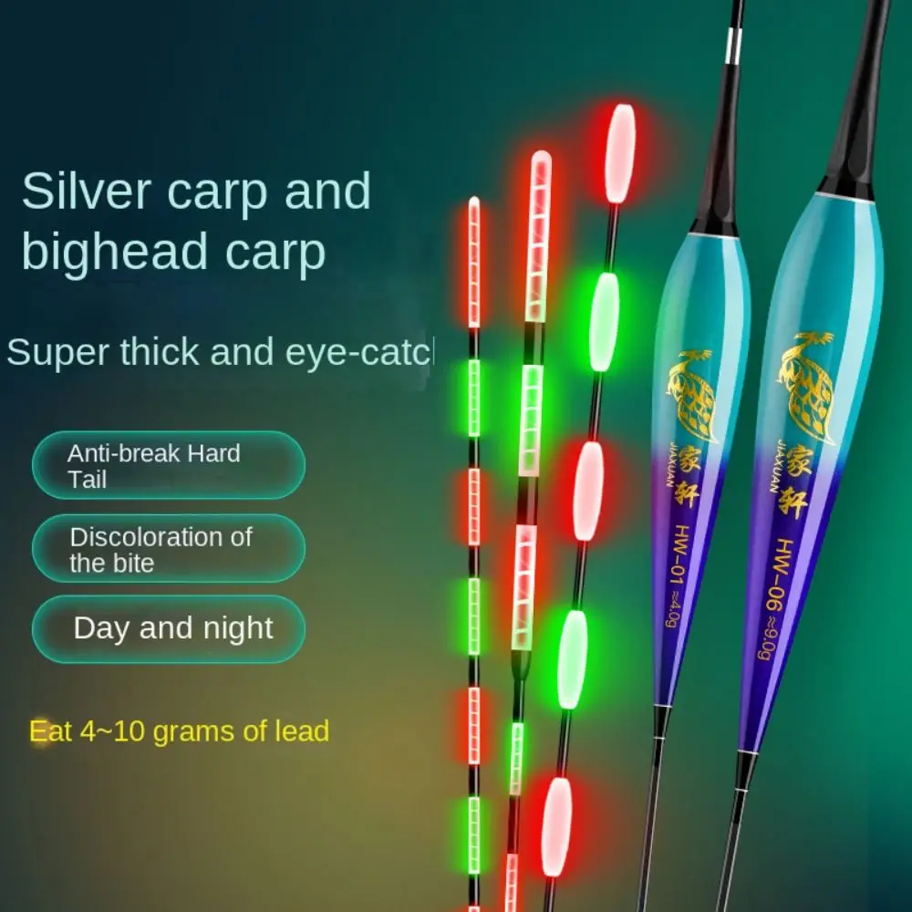 Big Electronic Fishing Float Smart LED Float Highly Sensitive Remind Buoy Gravity Sensor Glowing Night Fishing Strobe Long Tail