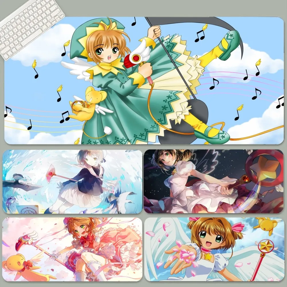 Card Captor Sakura 90x40cm Big Thickened Mouse Pad Oversized Gaming Keyboard Notebook Table Mat For Teen Girls Bedroom