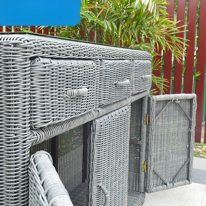 خزانة خارجية من الخيزران وشرفة وخزانة باب وخزانة أحذية منزلية مقاومة للماء وخزانة غرفة المعيشة وخزانة تخزين الحديقة #5