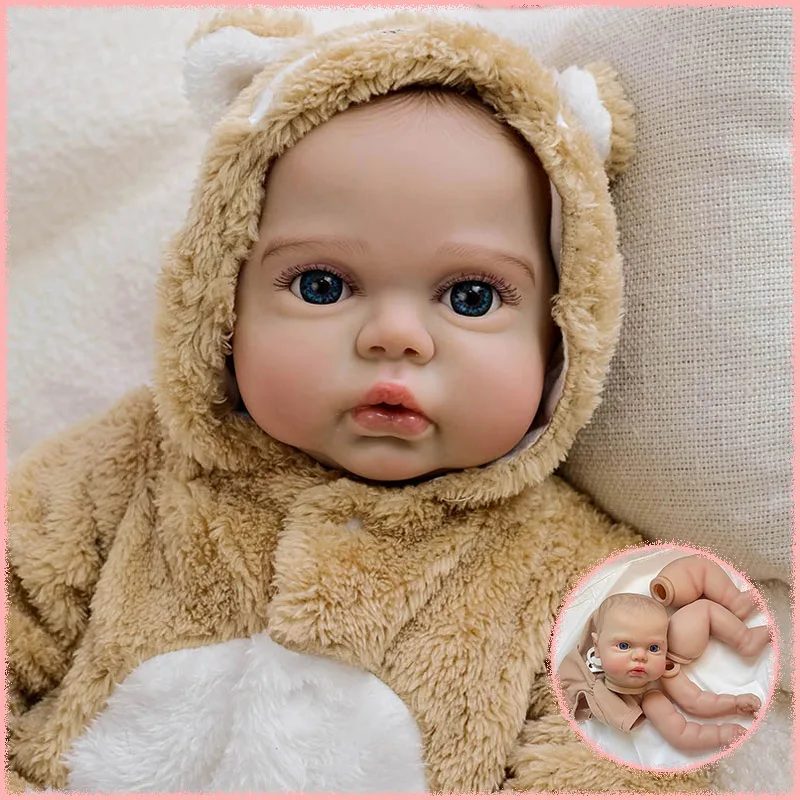 Kit de poupée Reborn Pickle Awake de 19 pouces, peinture multicouche, pièces de poupée réalistes, peau 3D avec veines visibles, cheveux dessinés à la main