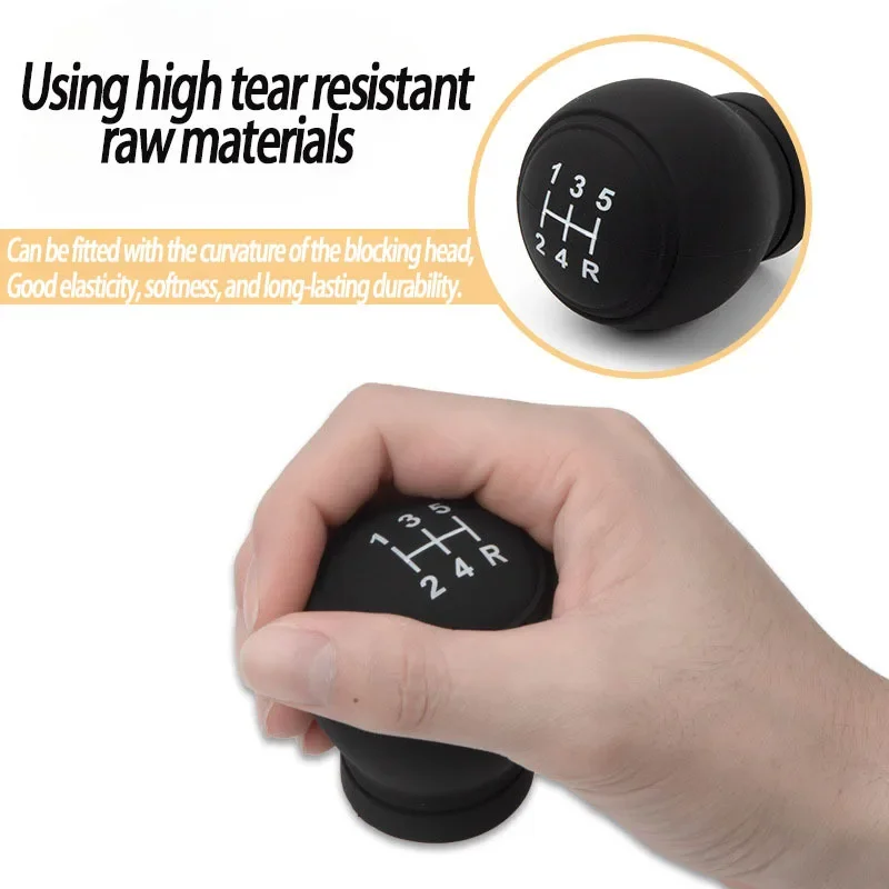 Universal Car Gear Shift Knob Silicone Cover Gear Rod Protect Case Dustproof WaterProof Lever Handle Skin Nonslip Manual Shifter image 4