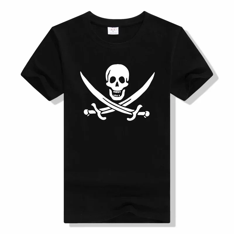 Calico Jack Sword Pirate Flag Jolly Roger Graphic T-Shirt Jolly Roger Pirate Flag t shirt sublime t shirt Short Sleeve t shirt