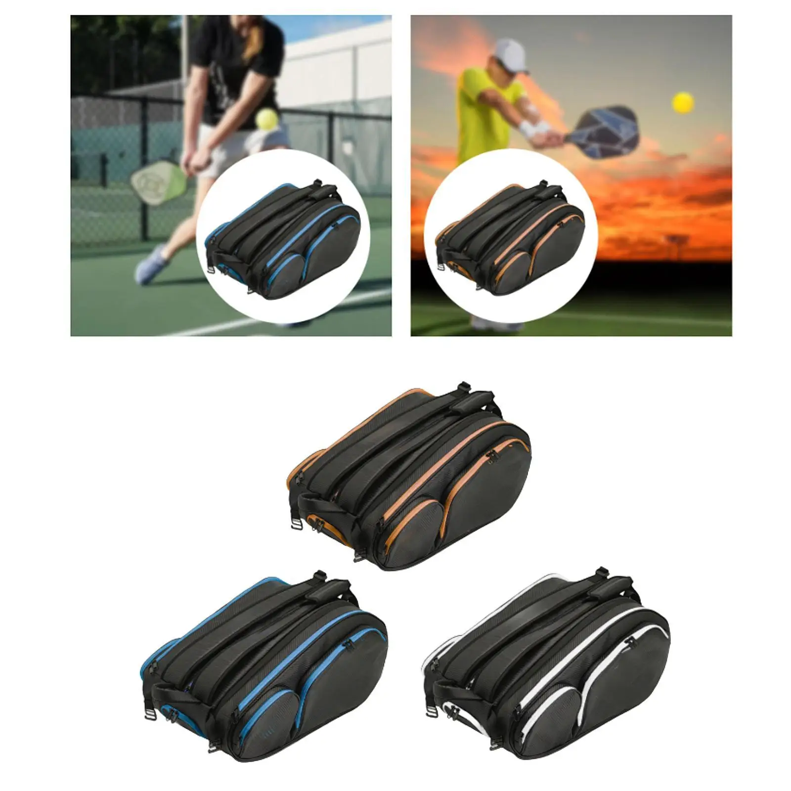 

Водонепроницаемая теннисная сумка с застежкой-молнией и регулируемым ремнем для спорта