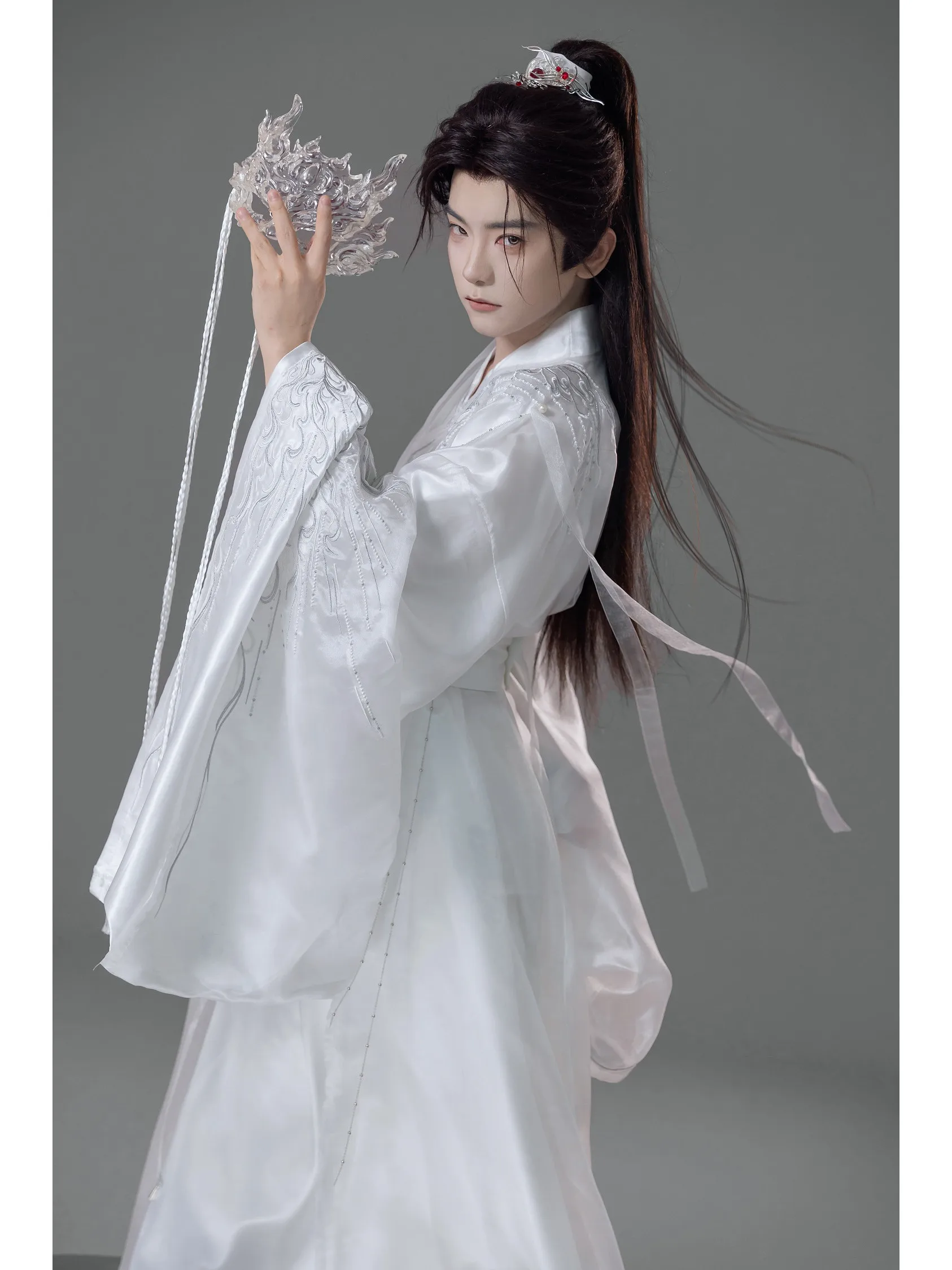 elegant-white-embroidered-hanfu-set-original-wei-jin-style-youth-summer-clothing-long-sleeve-stand-collar-single-button-closure