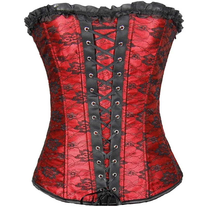 

Gothic Sexy Slimming Body Shapers Women Vintage Lace Underbust Corset Waist Trainer Shapewear Party Clubwear Fashion Clothing