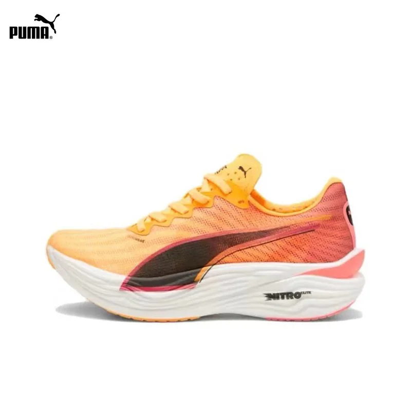 

PUMA Deviate NITRO Elite3 is comfortable slip resistant wear-resistant and low cut Casual running shoes for women, orange black